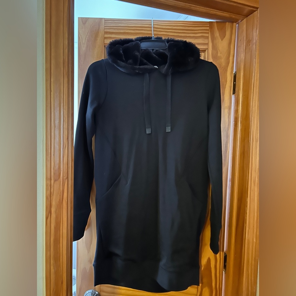 Athleta Fur Hood Dress